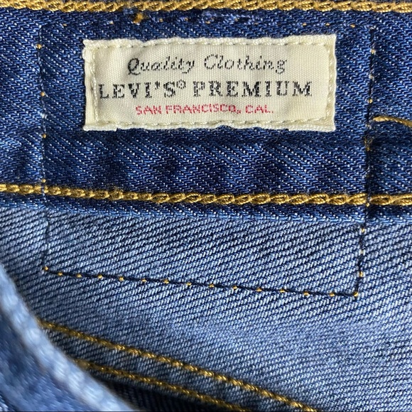 LEVIS RIBCAGE STRAIGHT WIDE LEG HIGH RISE BUTTON FLY RAW HEM JEANS - Picture 9 of 9